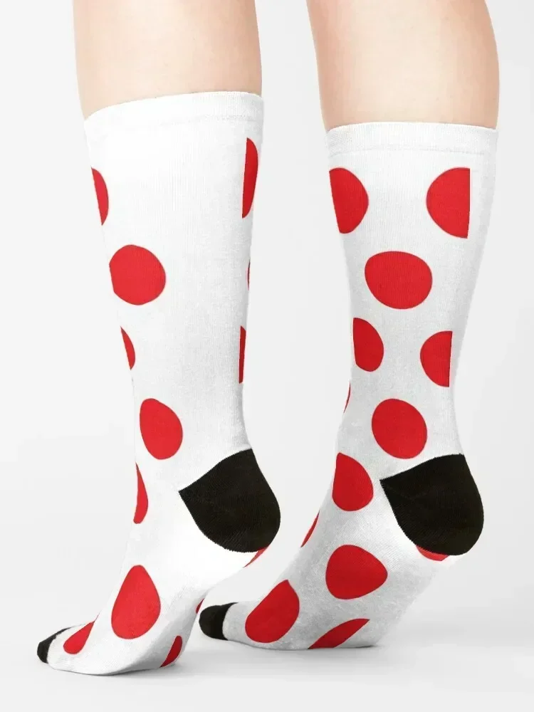 Polka Dot (KOM Jersey) Socks Antiskid soccer Sports hiking cycling Socks Ladies Men's