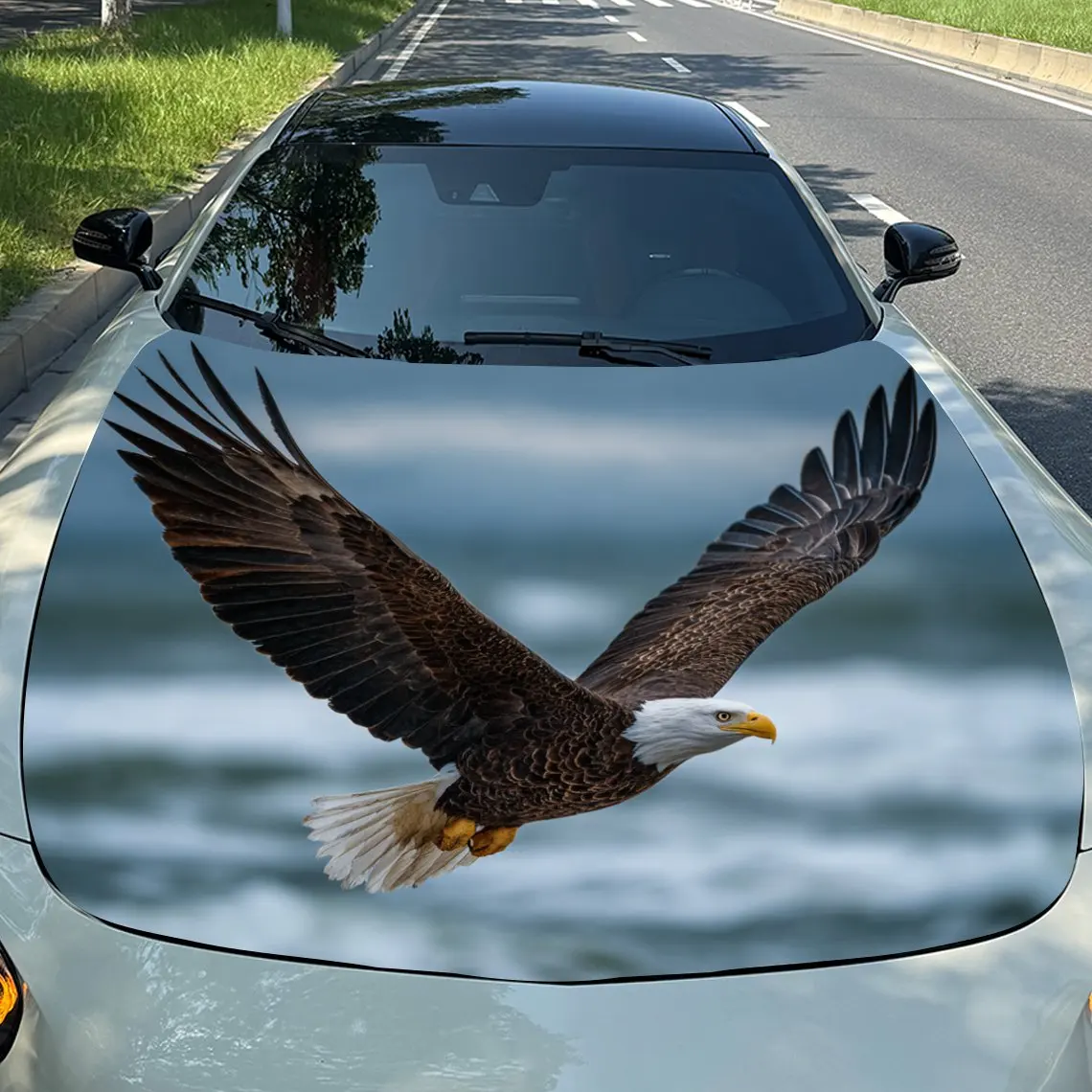 

Eagles On The Sea Vinyl Car Wrap - Waterproof Scratch-Resistant Decal For Cars, SUVs,Durable Exterior Protection, Perfect Gift F