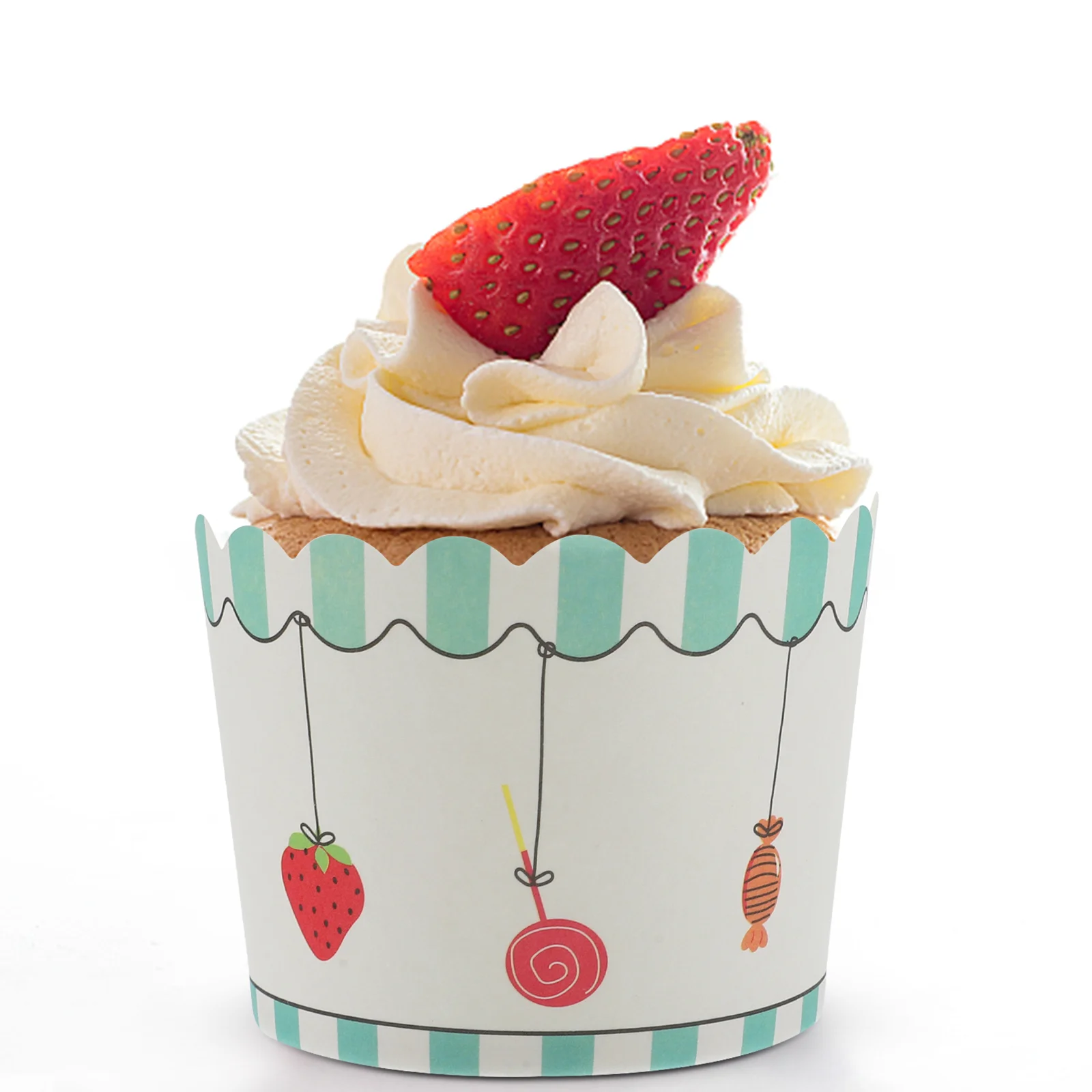 50 Pcs Muffins Cup Cake Paper High Temperature Resistance Cupcake Cups Liners Wrappers