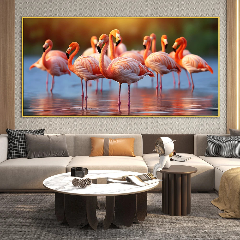 

Фламинго животные холст картина домашний декор комнаты холст настенный художественный постер настенные панно украшения стены