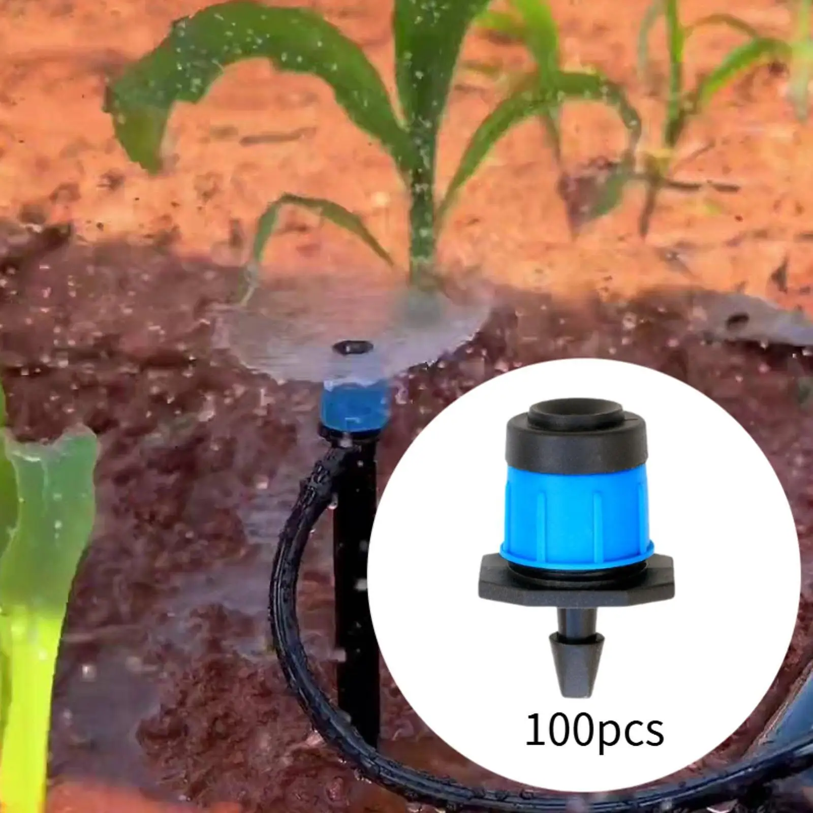 

100 шт. регулируемые капельницы для орошения, высота 1,18 дюйма, 360 градусов, полный круг для паркового двора, полива сада на открытом воздухе