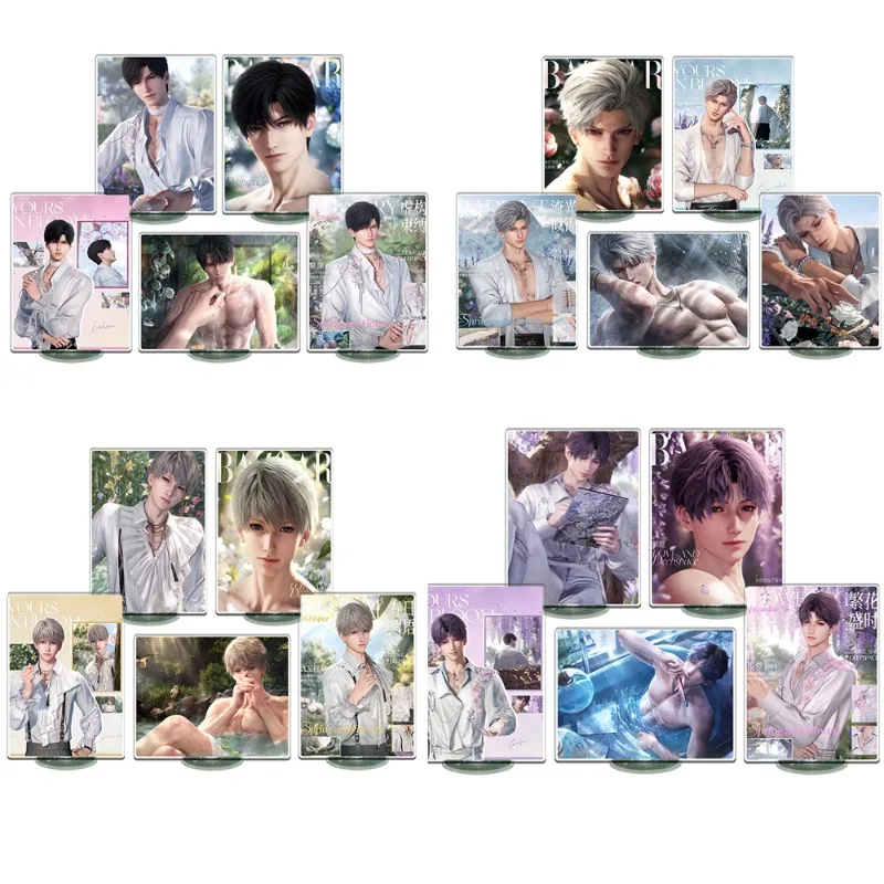 Mobile Game Romance and Deep Space Cartoon Characters Acrylic Standing Keychain Cards Xavier Rafayel Zayne Figure Model Big Card