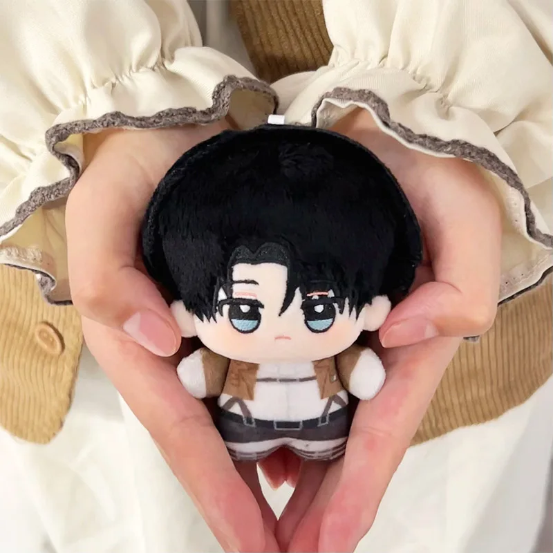 10cm Levi Ackerman Plush Dolls Pendant Soft Attack on Titan Keychain Plush Toys Ackerman Mini Kids Holiday Birthday Gift