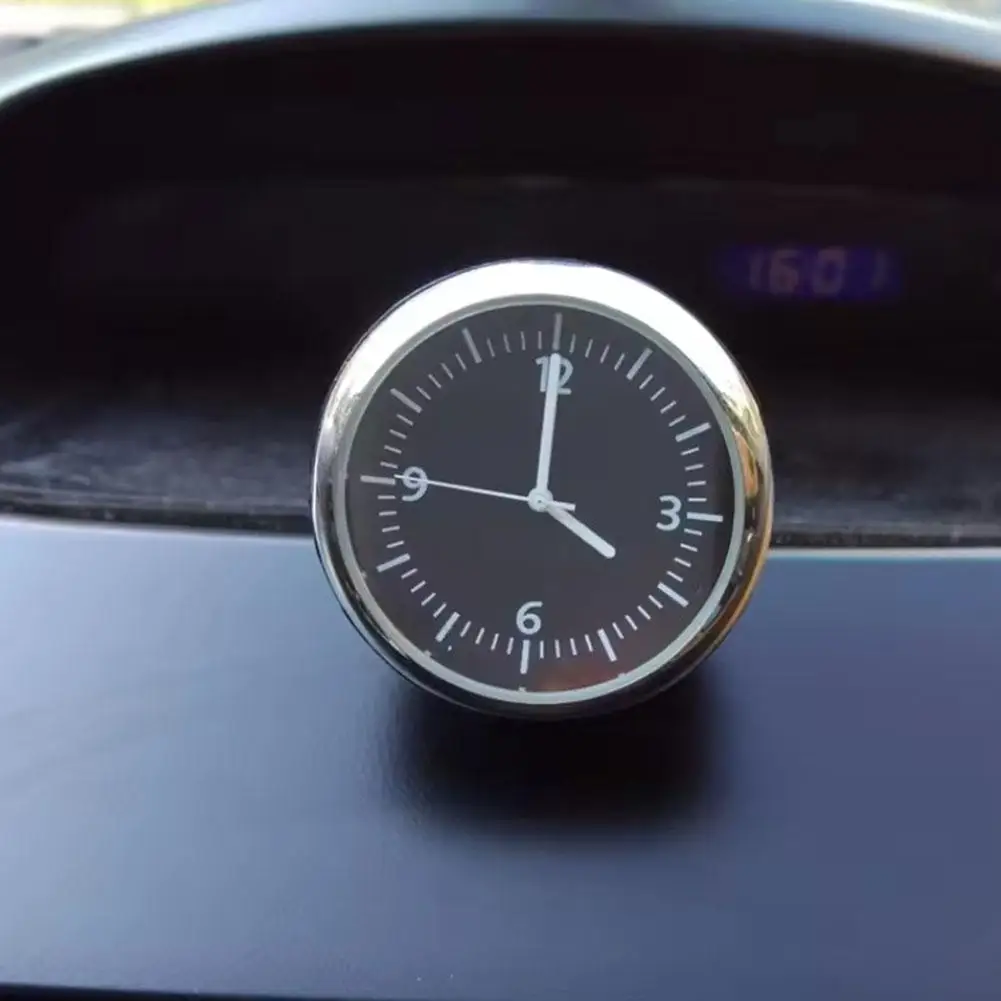 ميزان حرارة السيارة ساعة السيارة طاولة إلكترونية للسيارات درجة حرارة منخفضة ساعة تزيين متر مقاومة للسيارة كوارتز هومي W7J5 #1