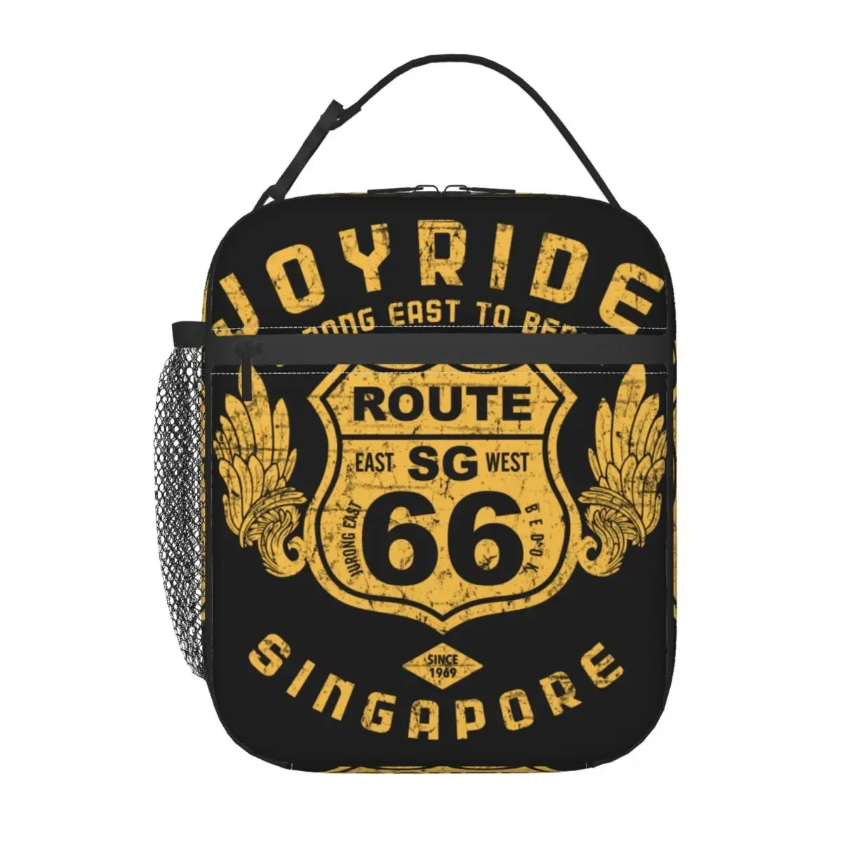 Historic Route 66 Portable Lunch Boxes America Highway Mother Road Cooler Thermal Food Insulated Lunch Bag Kids School