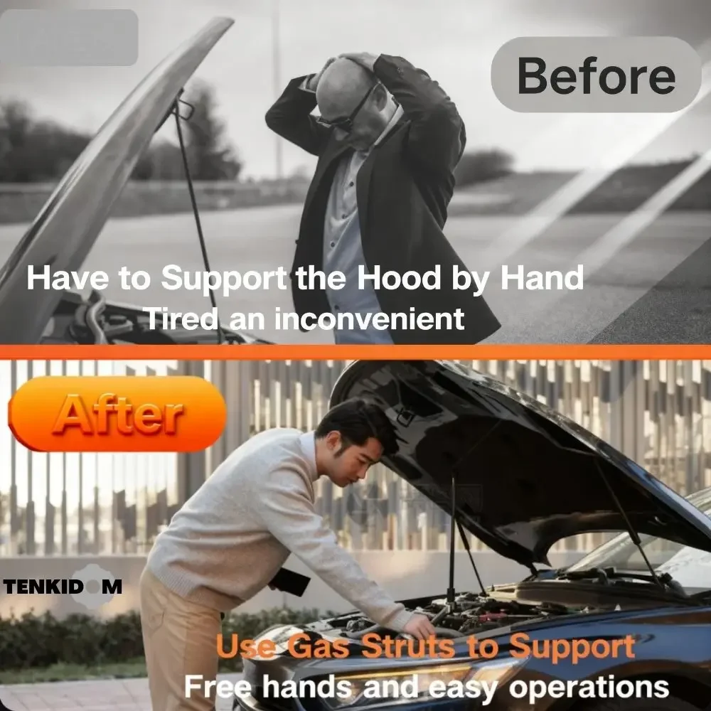 دعامات الغطاء الأمامي لـ MG5 (AP31/EP22) 2017-الرفع الصدمات الحالي يدعم مخمدات الغاز بونيه نوابض بدون مثقاب