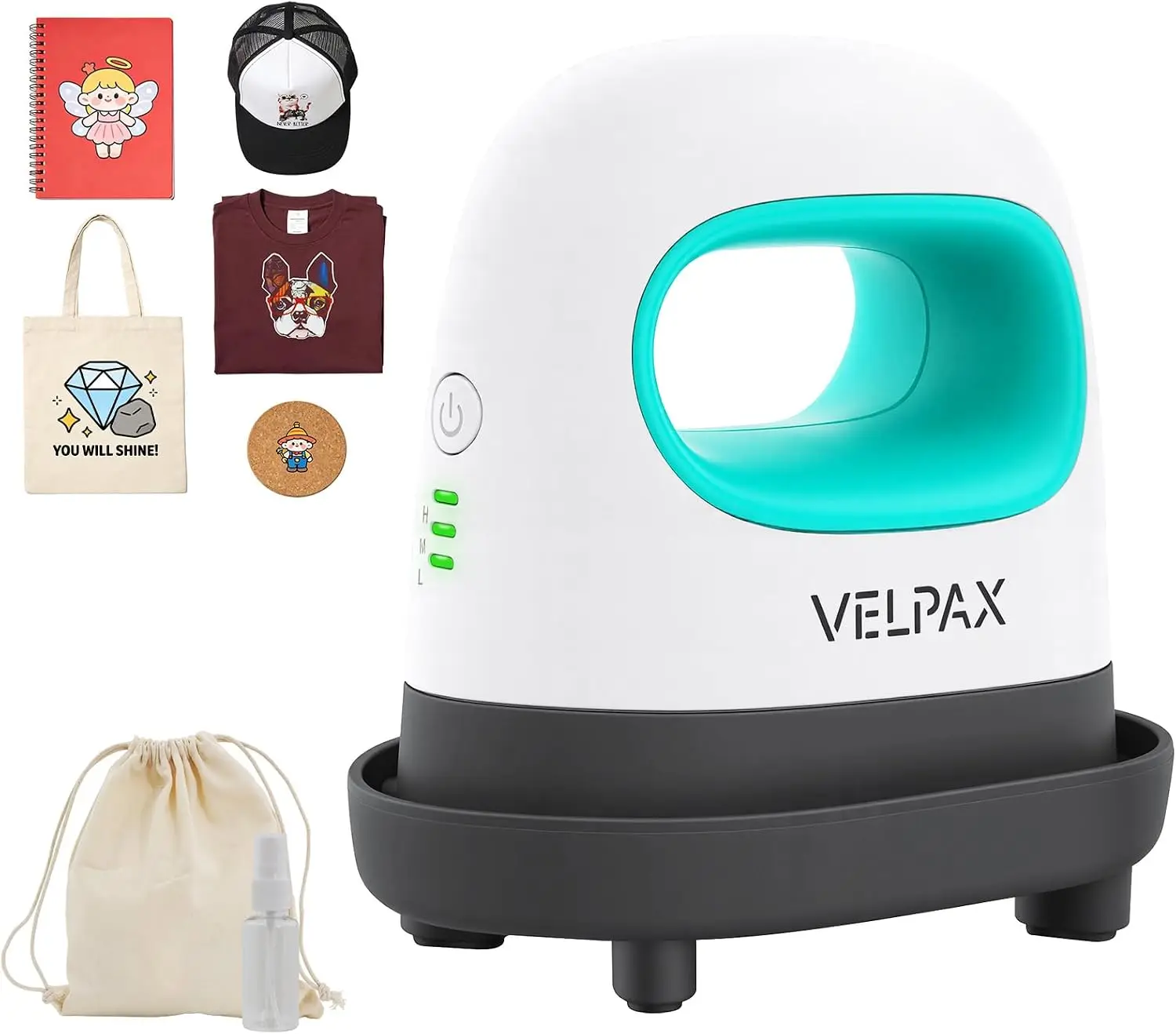 Mini pressa termica per magliette e cappelli, trasferimento termico portatile con base di sicurezza isolata e controllo della temperatura costante, ideale per applicare vinile, decorare cappelli,