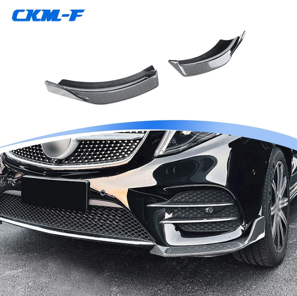 

ABS Car Front Splitters Bumper Lip for Benz V Class W447 V260 AMG Line 2018-2023 Front Flaps Aprons Body kits Accessories