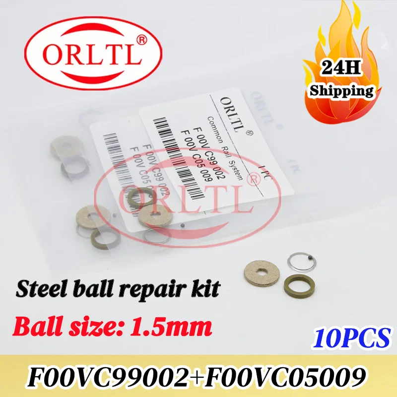 ORLTL CR F00VC05009 +F00VC99002 Common Rail Injector Ceramic Ball Repair Kits F00VC99002 For 110 Injector Ball Size=1.5mm 1bag