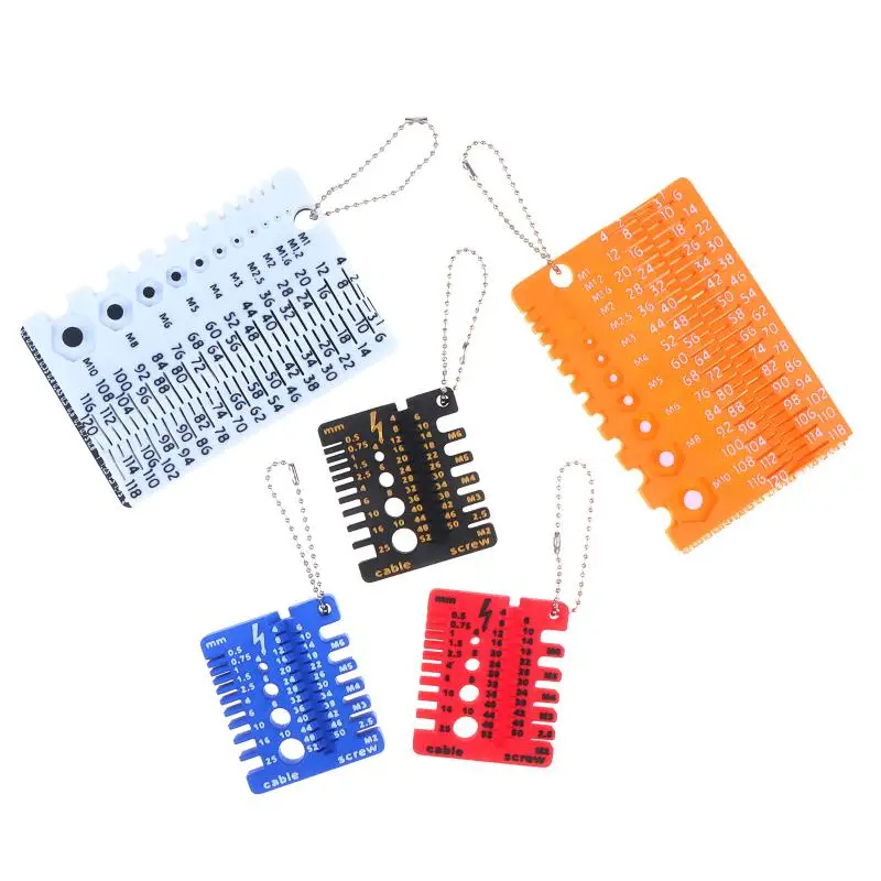 M1-M10 Screw Nut Thread Gauge Bolt Size Measuring Tool Multi Spec Thread Checker For Hardware Machining Engineering Workshop Us