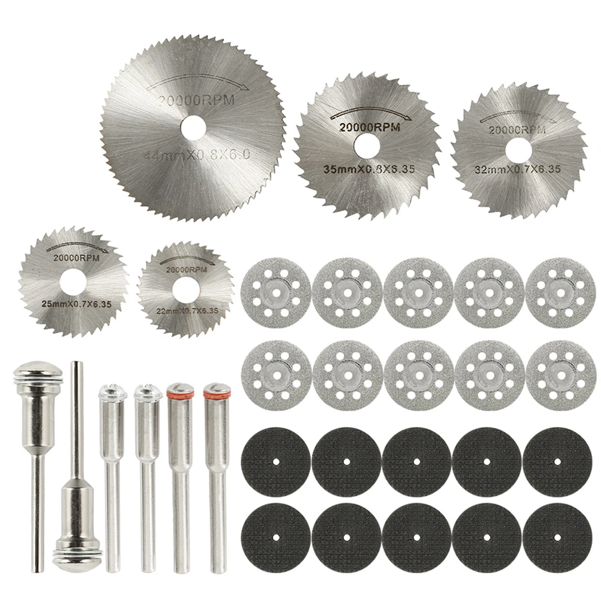 Diamond Saw Blade Abrasive Cutting Disc Set With Mandrels Grinding Wheels For Dremel Accesories Metal Cutting Rotary Tool