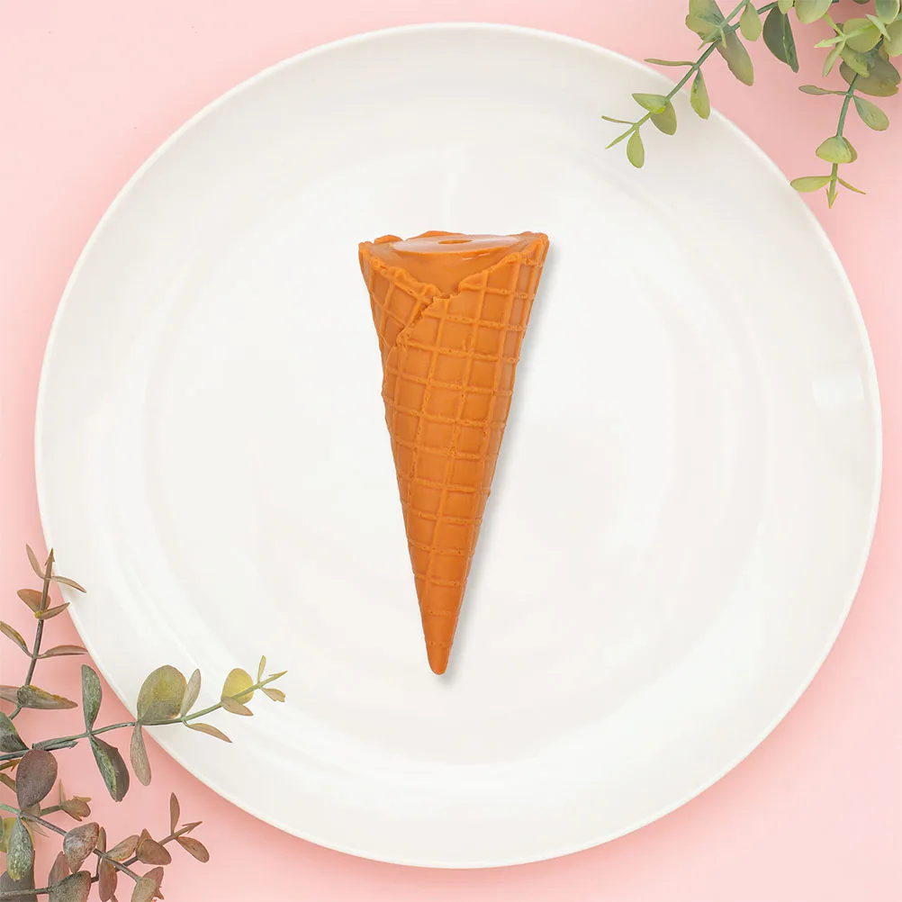2pcs 아이스크림 계란 트레이 인공 스쿠프 모델 바삭 바삭한 콘 초콜릿 음식 소품 가짜 현실적인 다목적 재사용 가능