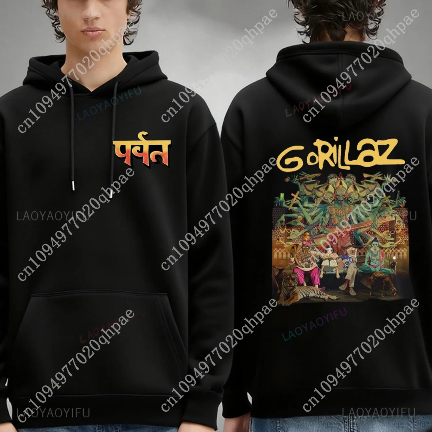 موضة غوريلاز روك باند مطبوعة هوديي هوديي الرجال الشارع الشهير Harajuku ملابس للجنسين البلوز جديد في هوديس وبلوزات