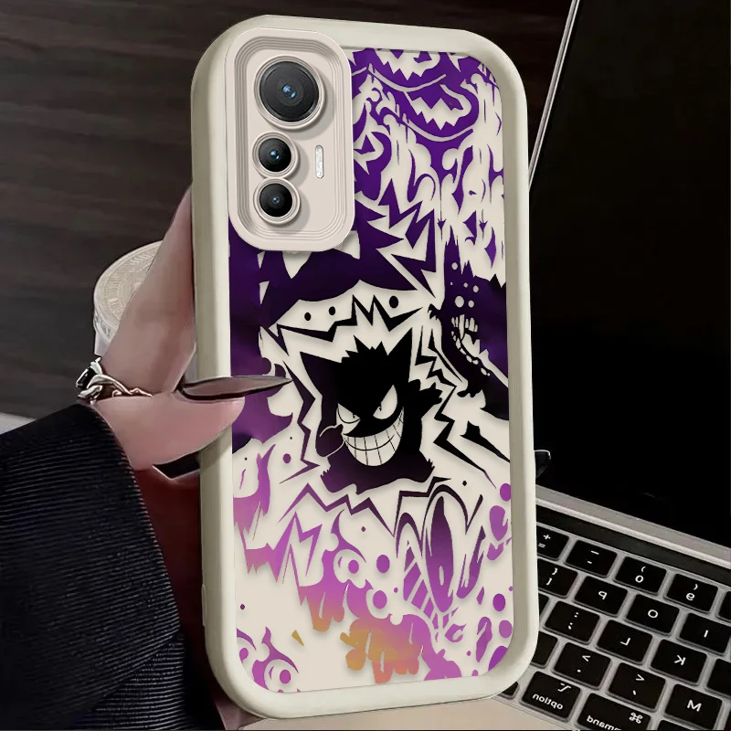 بوكيمون Gengar حافظة ناعمة مضادة للصدمات لهاتف Xiaomi Poco X7 X6 X5 X4 GT X3 NFC F7 F6 F5 F4 F3 M5s C65 C75 M6 Pro 4G 5G غطاء الطباعة