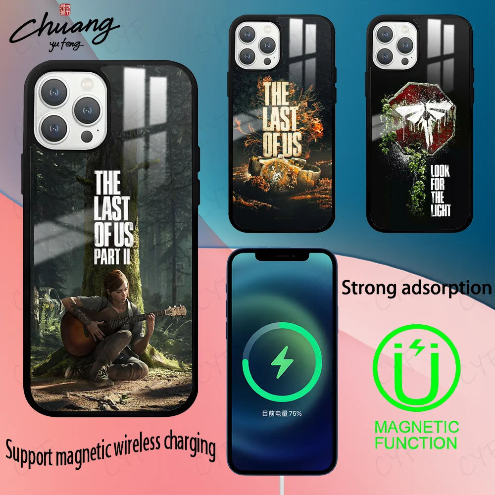 Coque de téléphone The Last Of Us Part 2, pour 11 12 13 14 15 16Pro Max mini Plus, forte attraction magnétique