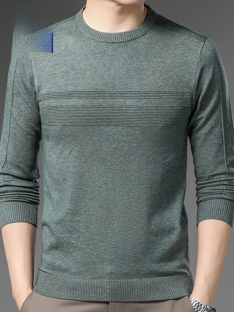 

Мужская трикотажная футболка оверсайз, свободного кроя, тонкая, для весны и осени, с круглым вырезом, в корейском стиле, базовая, однотонная