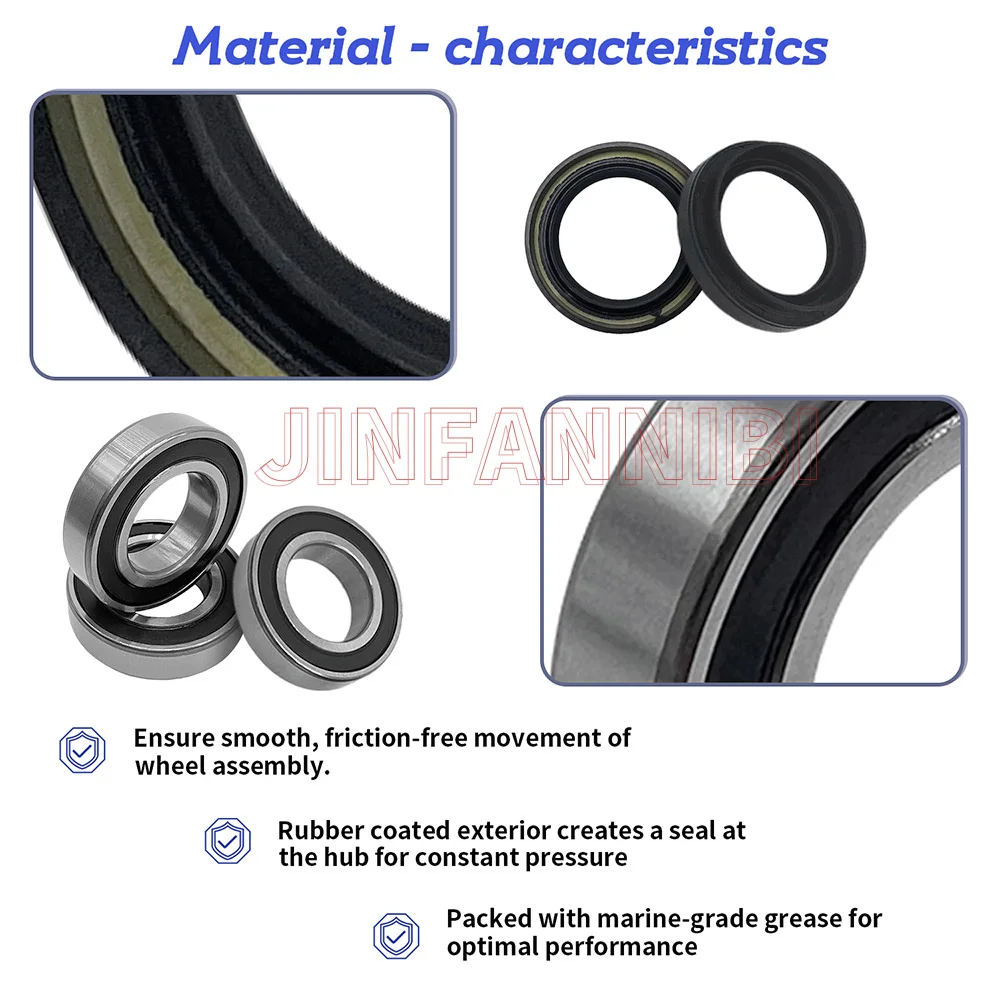 Front Wheel Bearings Seals Kit w/ Washers For Yamaha Kodiak 450 YFM450 2003-2006 Rhino 660 YXR660F 2004-200