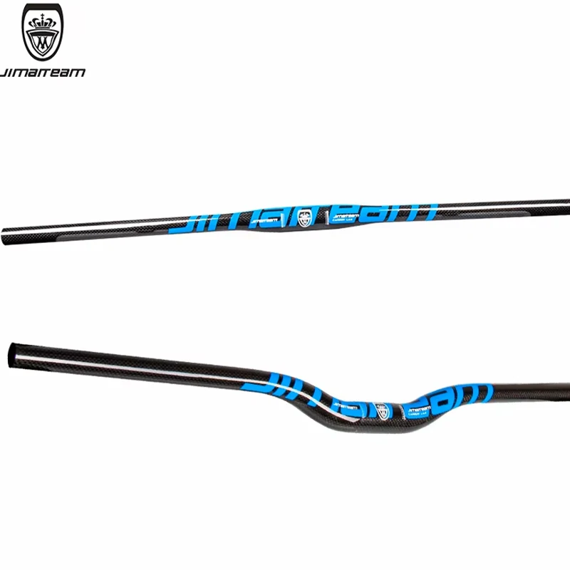 

Blue JIMITEAM Mountain Bike Straight Handle MTB Handle Carbon Fiber Straight Handle Swallow Handle