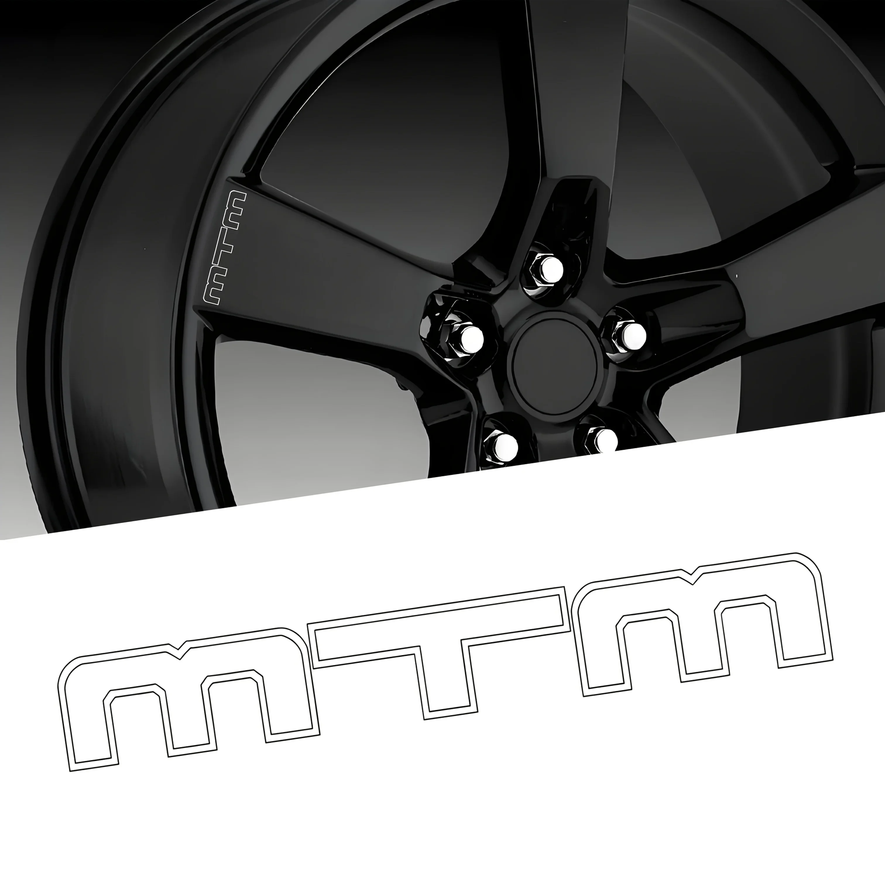 

2PCS/SET Sporty "MTM" Sticker for Car Moto, Dynamic Design Decal, Vehicle Exterior Style Upgrade Sticker