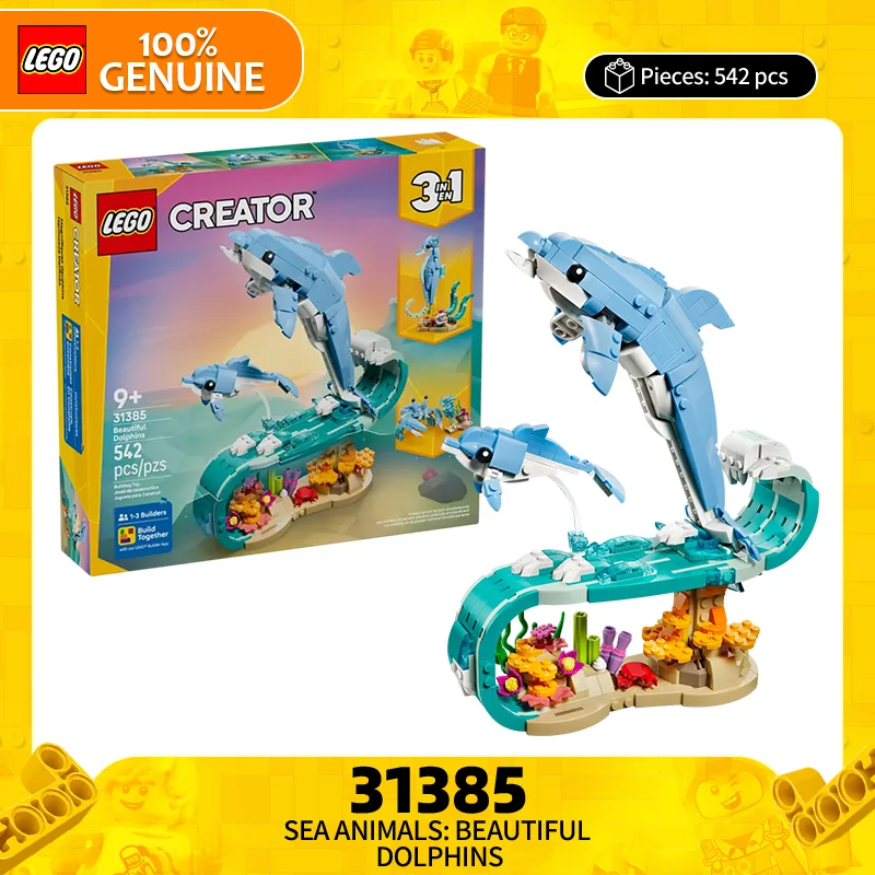 

LEGO Creative Versatile Series 31385, морская жизнь: красивый дельфин, детская головоломка, сборочный блок, игрушка в подарок