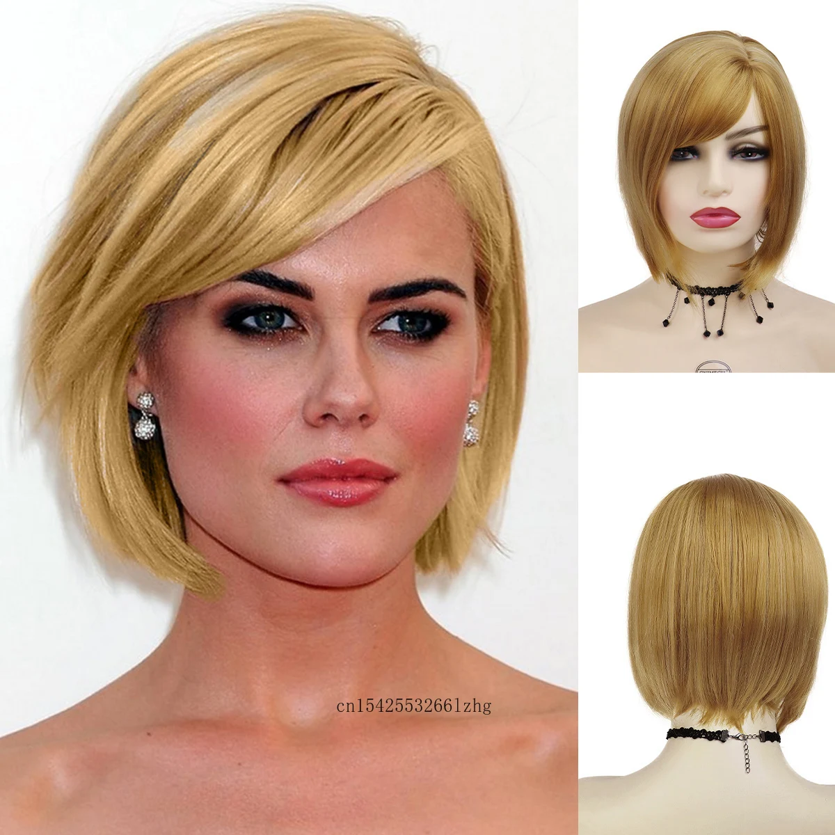 gnimegil-synthetic-blonde-wig-with-bangs-short-bob-wigs-for-women-heat-resistant-natural-straight-hair-clearance-sale-cheap-wigs