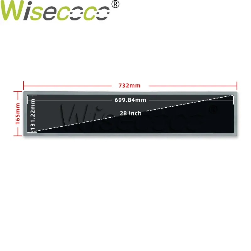 Imagem -02 - Esticado Tela Bar Lcd 28 1920x360 de Largura Ips Shelf Display 700 Nits 60hz Lvds Controller Board Wisecoco Arcade Top Marquee