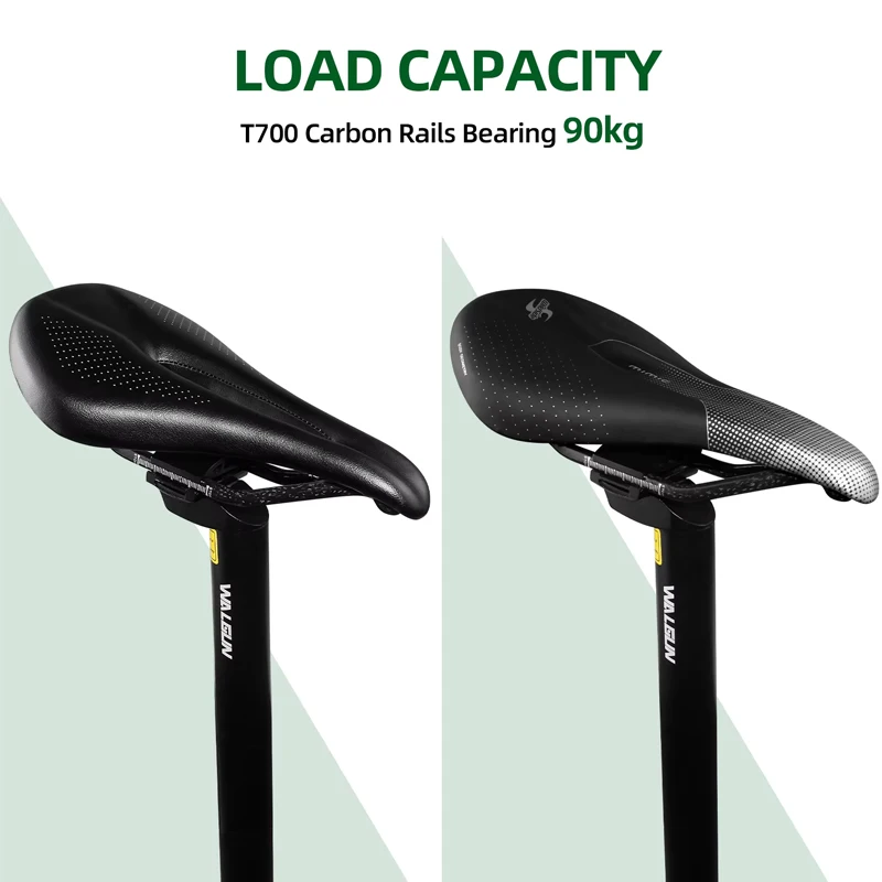 خفيفة للغاية من ألياف الكربون دراجة السرج الطريق الجبلية MTB مقعد الدراجة الرجال النساء مريحة واسعة الدراجات وسادة سباق مقعد الطريق #2