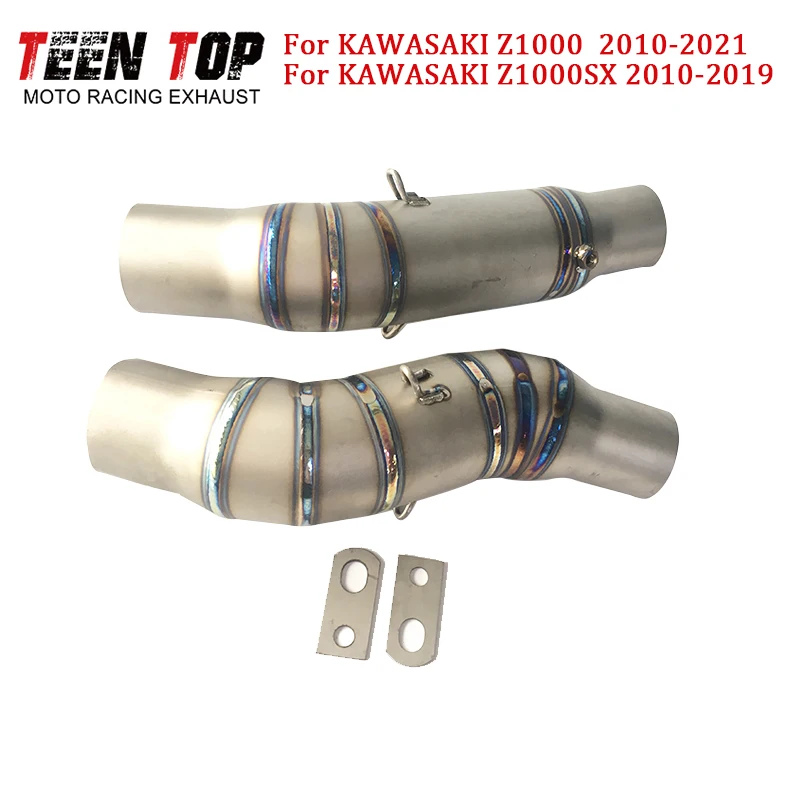 

Titanium Exhaust Middle Pipe For KAWASAKI Z1000 Z1000SX Exhaust Middle Link Pipe 51mm Motorcycle Escape Moto Middle Connect Tube