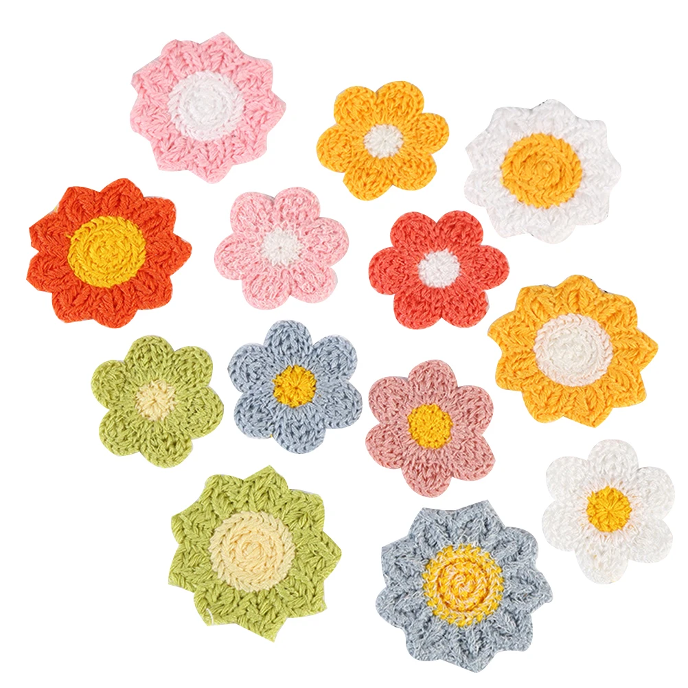 

Multi Petal Flower Embroidered Patches for Jeans Clothes Decoration Retro Vintage DIY Patch Bright Colored Durable Quality Sew