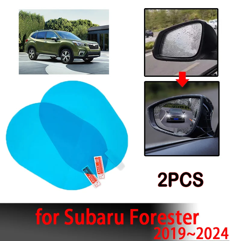 Для Subaru Forester 2019 ~ 2024 аксессуары автомобильные зеркала стекло противотуманная пленка водонепроницаемые защитные пленки автозапчасти наклейка