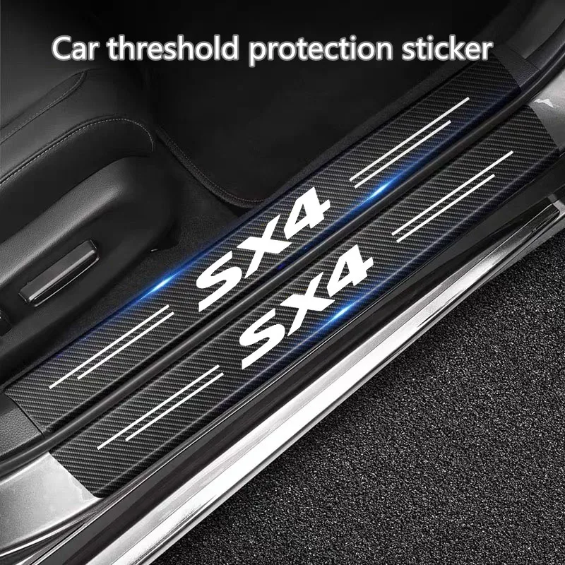 

Carbon Fiber Car Threshold Protective Film Waterproof Car Sticker For Suzuki SX4 2006-2008 2009 2010 2011 2012 2013