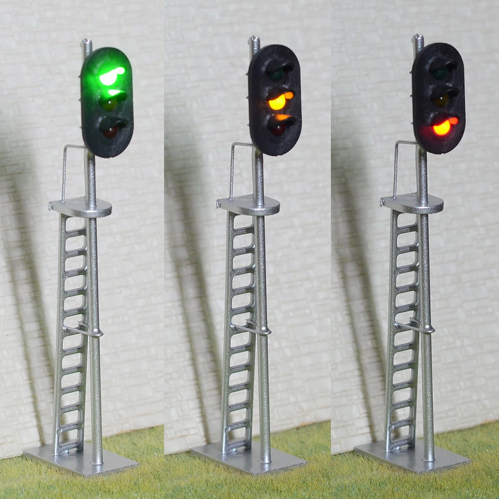 8 Pièces Miniatures Signal Lights Gatuida - Accessoires Réalistes Pour Trains Modèles Et Décoration DIY