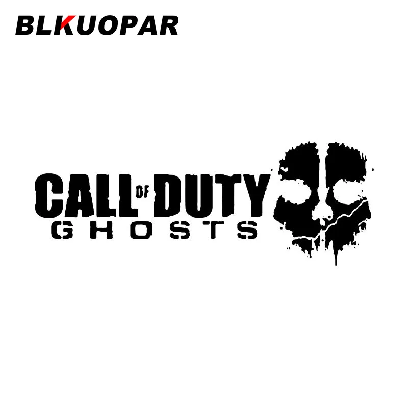 BLKUOPAR Call of Duty 10 Ghosts FPS Game Logo Hot Fashion Video Game Car Stickers Skull Graphics Decal Windows Trunk Car Goods