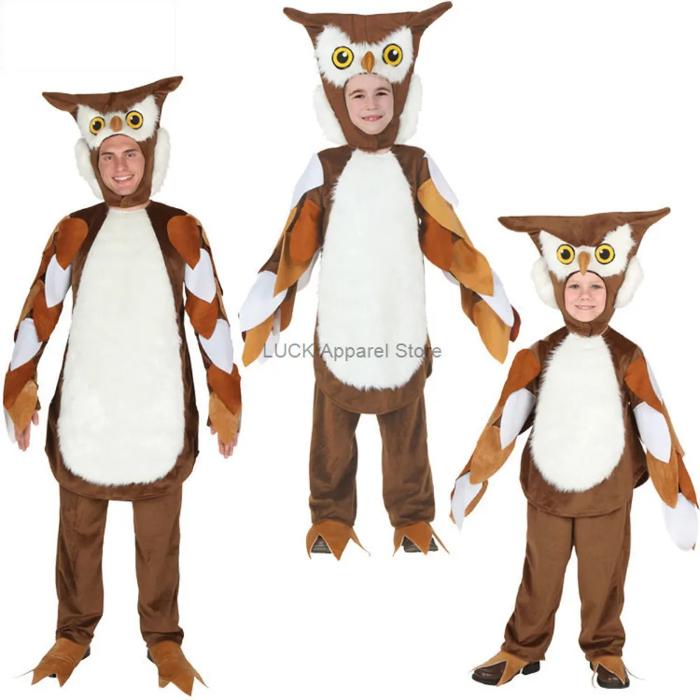 Children's Day Owl Cartoon Doll Costume Stage Performance Cosplay Adult Children Owl Costume Parent-child Clothing Halloween