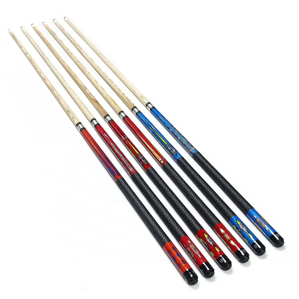 Billiards Cue Ash Wooden 1/2 Stainless Steel joint Pool Cue stick 57 Inches (145cm) 19-21oz 13mm Tip in stock