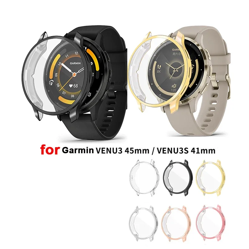 TPU Soft Cover Protective Electroplated Protector Case for Garmin Venu 3 3s