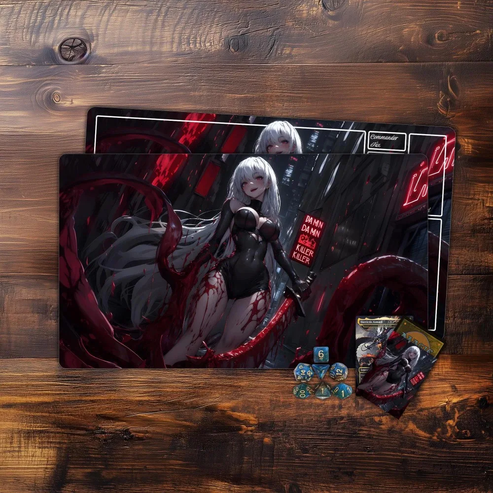 MTG Playmat,Anime Vampire TCG Playmat With or Without Zones,Trading Card Game Accessories,PC Game Accessory,Gifts for Gamers