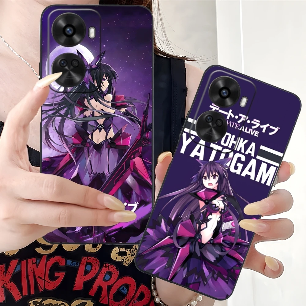 DAL Tohka Yatogami Mobile Cell Phone Case for Huawei Nova 12 11 10 9 8 7 Pro SE 5G Black Soft Phone Cover Shell