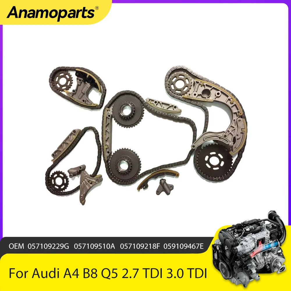 

Engine Parts Timing Chain Kit Fit 2.7 3.0 TDI For 04-15 Audi A4 B8 A6 Allroad A5 Q5 Q7 2.7 3.0 TDI Quattro CASD CASC CASB CASA