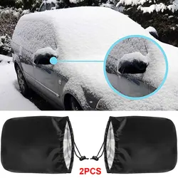 2Pcs Car Rear View Side Mirror Frost Guard Snow Ice Winter Auto Rainproof Waterproof Side Mirror Rear View Cover Protection