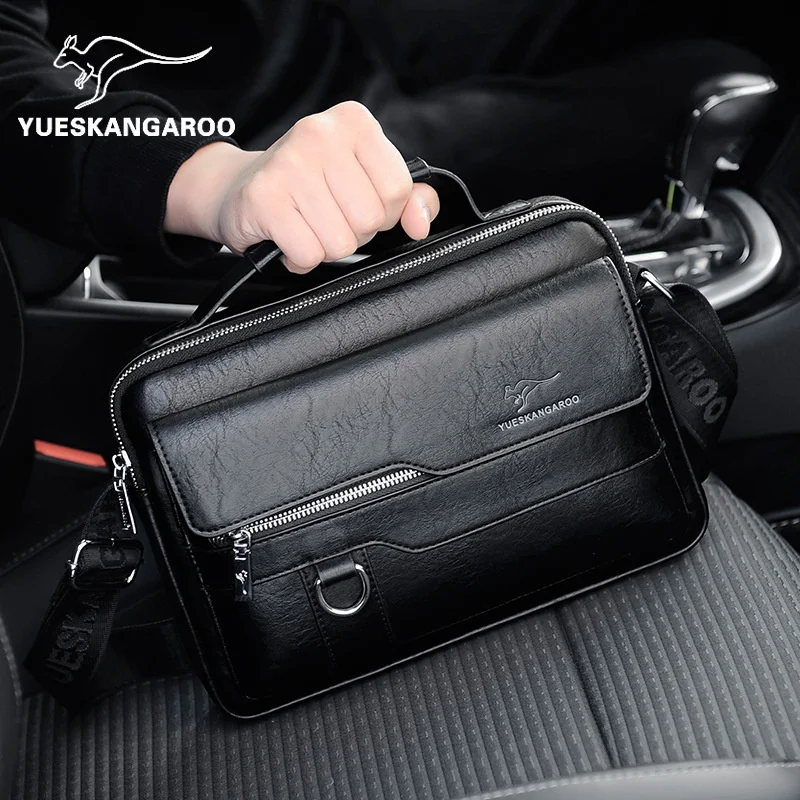 Imagem -04 - Bolsa Mensageiro de Couro de Grande Capacidade para Homens Bolsa Luxuosa Bolsala Masculina Bolsa Crossbody de Negócios