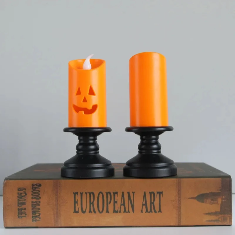 Dekorasi Halloween, lampu lilin Halloween, properti tata letak, alat peraga situs, dekorasi meja, lentera LED, Jack-o