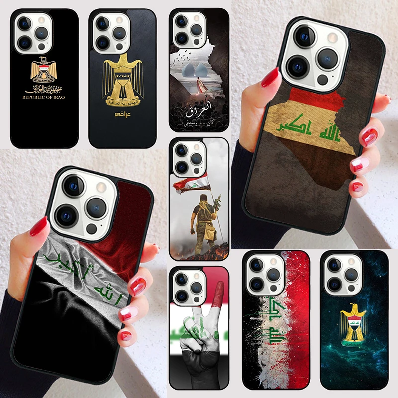 Iraqi Iraq Flag cover For iPhone 15 16 13 12 11 14 Pro Max Mini Max SE 2020 7 8 6S Plus Phone Case