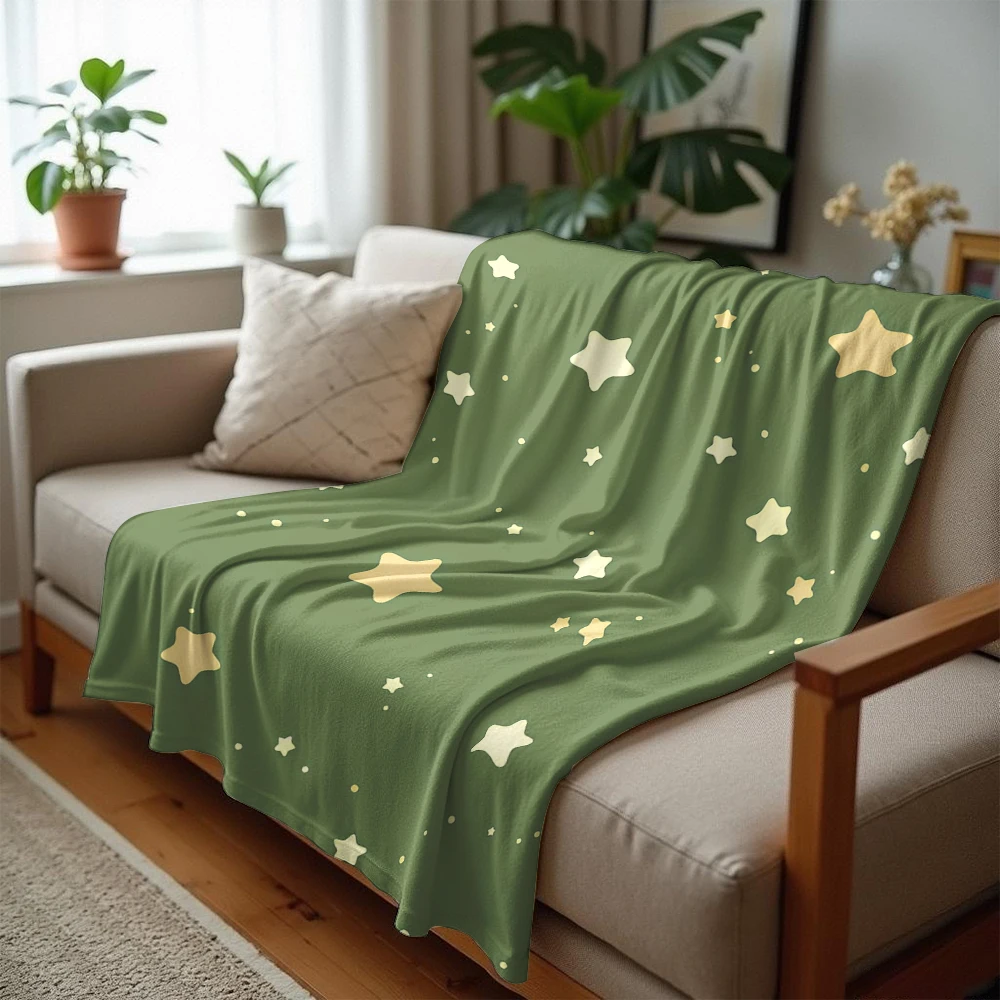 Olive Star Lightweight Microfiber Soft Christmas Fleece Blanket Warm Cozy Throw for Bed Sofa Office Travel All Season