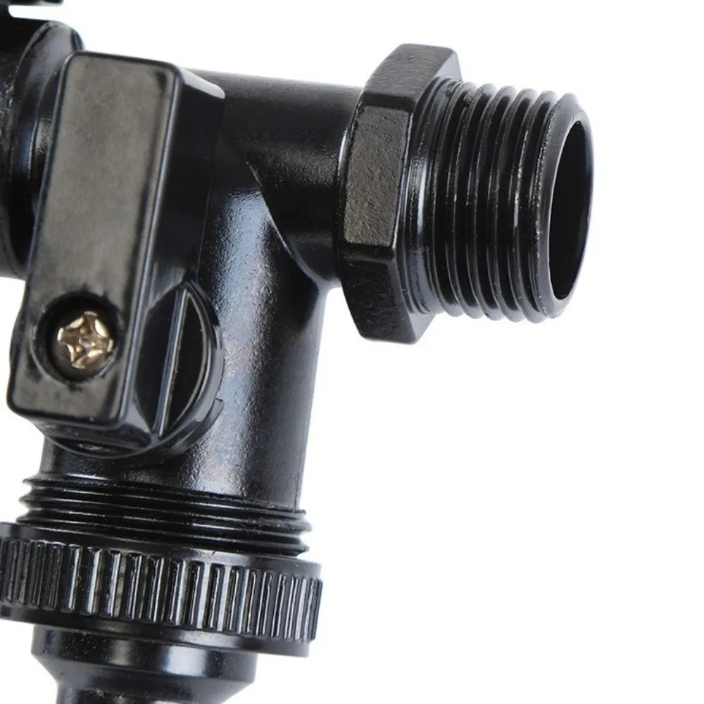 

1/2 Inch Inlet Double Outlet Faucet Black Paint Frost-Proof Garden Faucet Corrosion Resistant Zinc Alloy Bibcock Courtyard