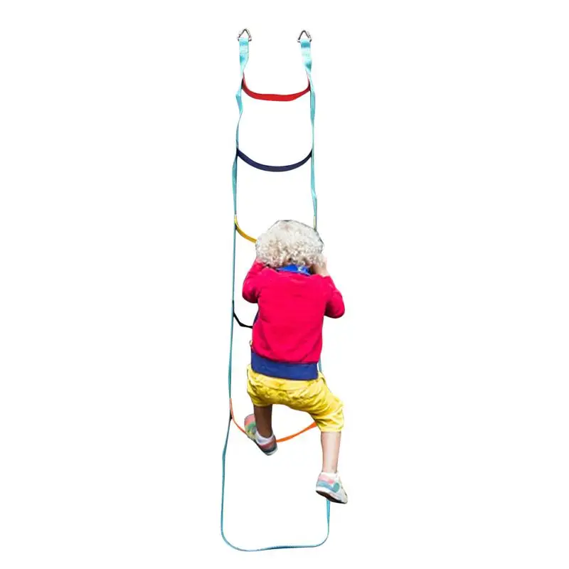 

Kids Rope Ladder Stainless Steel Buckles Treehouse Rope Ladder Colorful Webbing Kids Climbing Rope Climbing Rope Tree Swing With