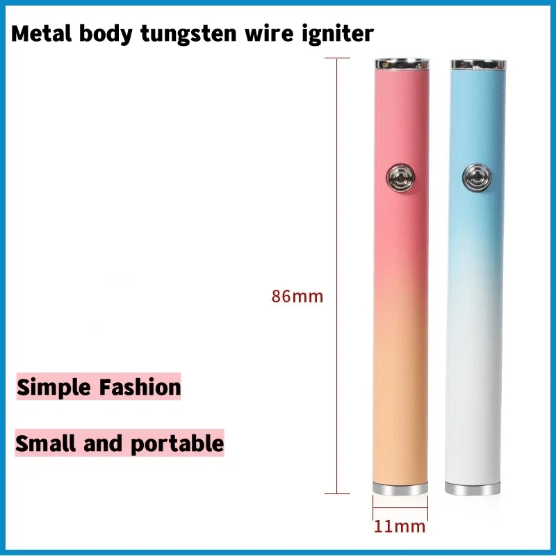 New Tungsten Coil USB Charging Compact And Portable Metal Cigarette Lighter Windproof Outdoor Camping Barbecue Men\'s High Gifts