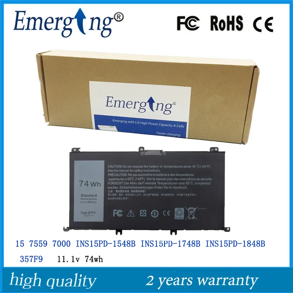 Imagem -01 - Bateria Original para Dell Inspiron 157000 7559 7557 7566 7567 5576 Ins15pd1548b 11.1v 74wh 357f9 bateria original para dell inspiron 157000 7559 7557 7566 7567 5576 ins15pd1548b 111v 74wh 357f9 01