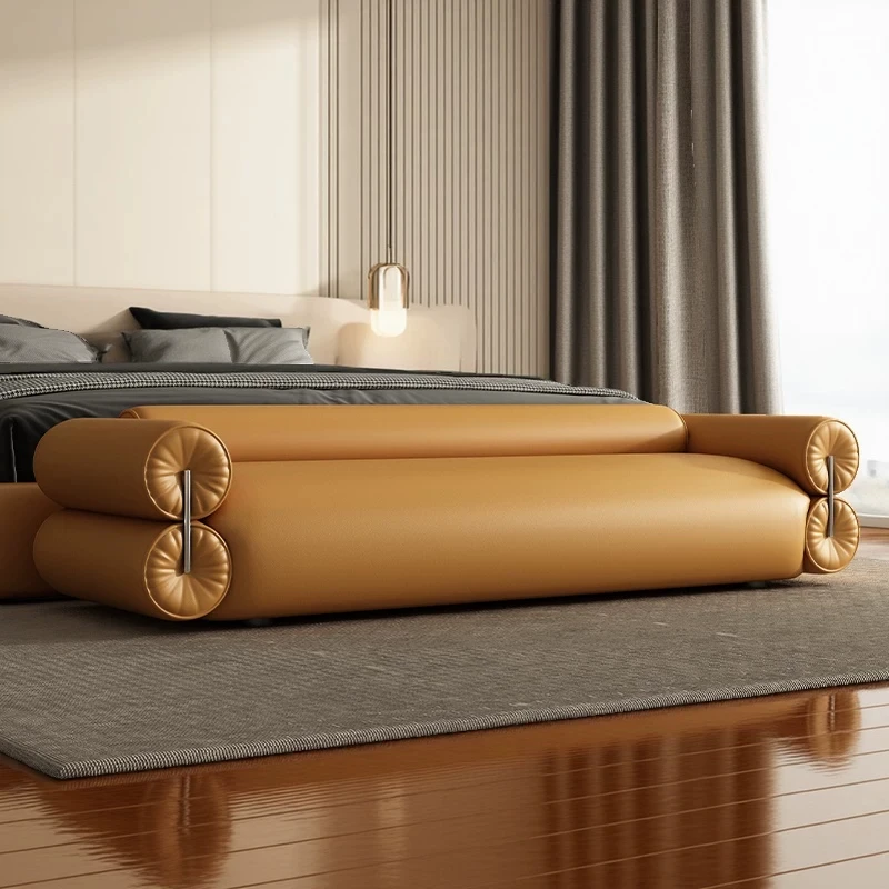 Luxury modern style bedside sofa for bedroom clothing storage