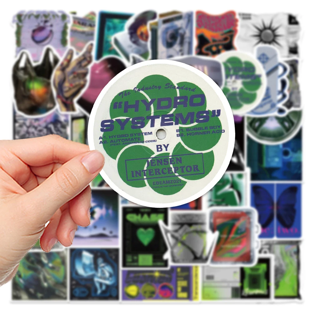 10/20/40pcs Cool Personality Acidic World Graphic Stickers Aesthetic Art Graffiti Sticker DIY Suitcase Scrapbook Cartoon Sticker
